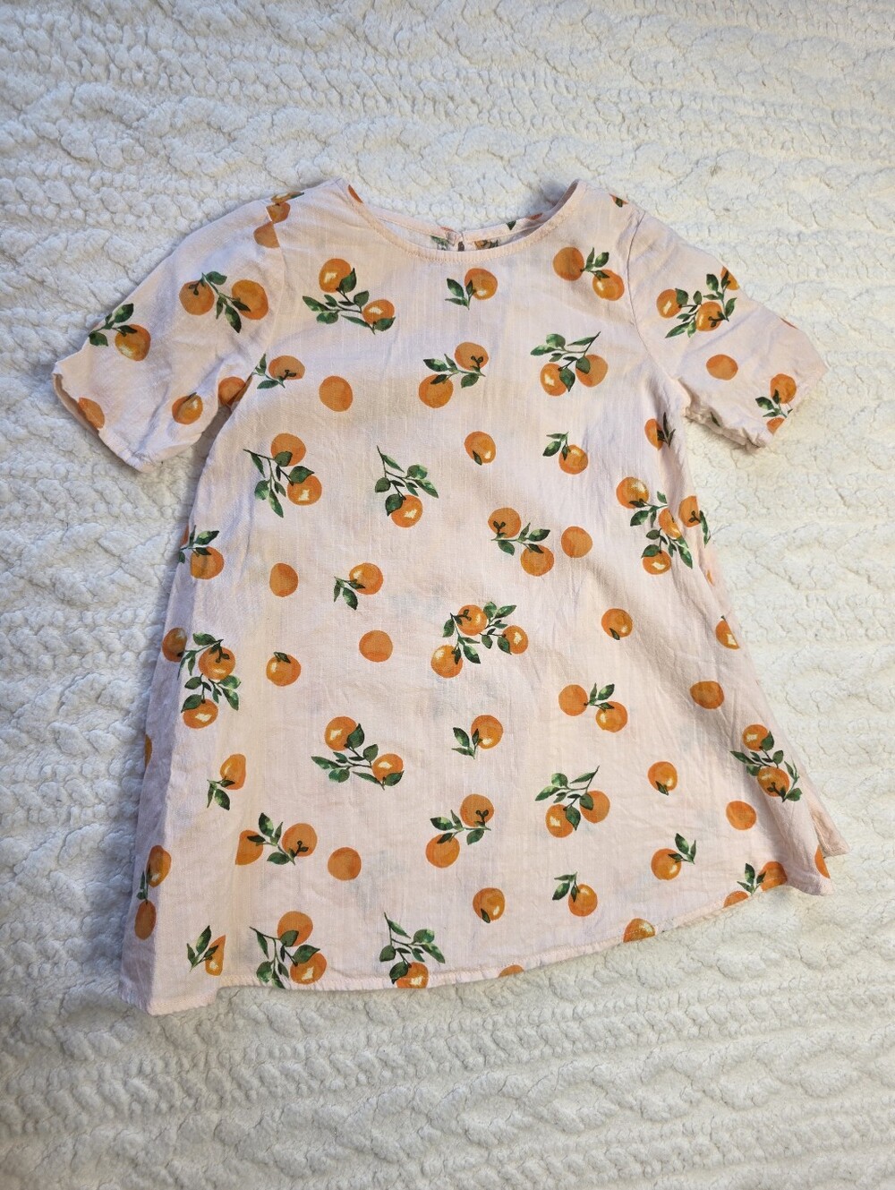 Old Navy Girls 3T Orange Citrus Print Summer Dress